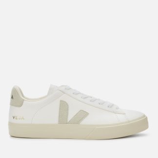 Veja Men's Campo Chrome Free Leather Trainers - Extra White/Natural - UK 10