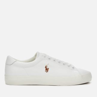 Polo Ralph Lauren Men's Longwood Leather Low Top Trainers - White/White - UK 8