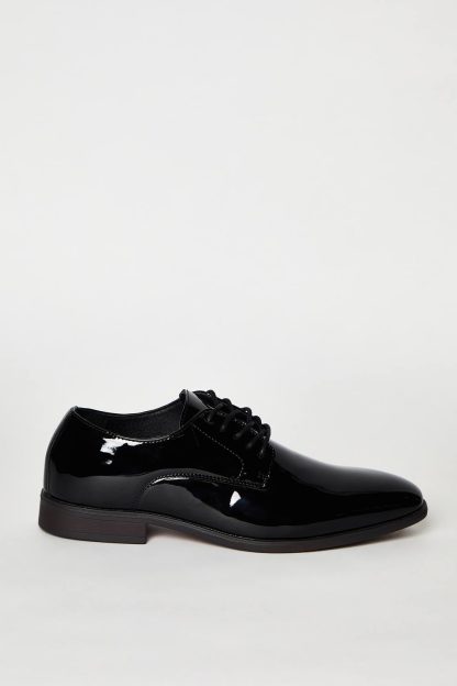 Mens Patent Formal Derby Shoes