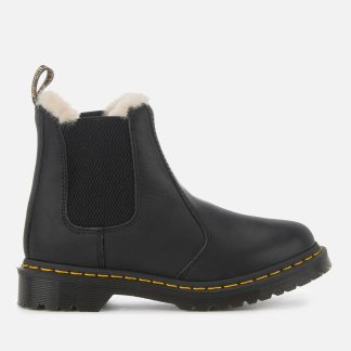 Dr. Martens Women's 2976 Leonore Faux Fur Lined Chelsea Boots - Black - UK 5 - Black