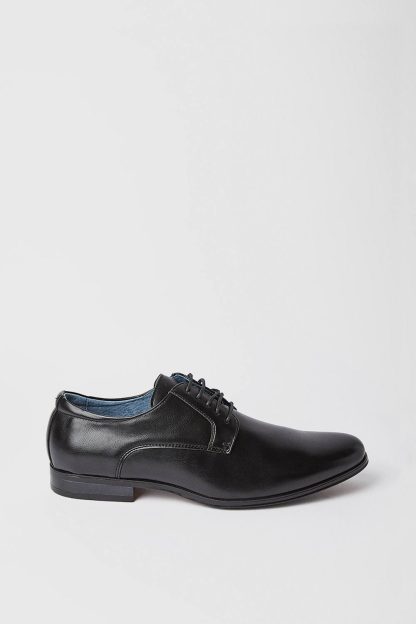 Mens Black Formal Derby Shoes