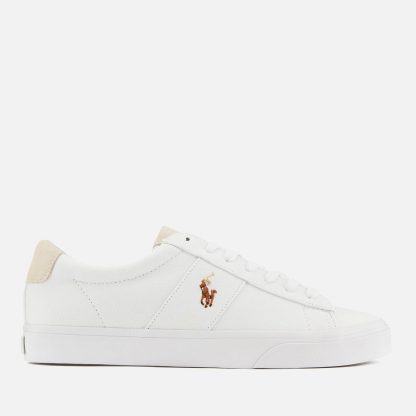 Polo Ralph Lauren Men's Sayer Canvas Low Top Trainers - White - UK 7