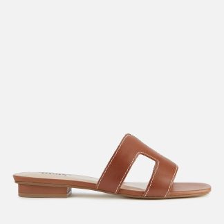 Dune London Women's Loupe Leather Mule Sandals - Tan