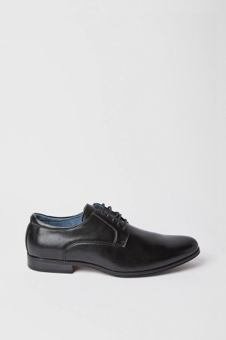 Mens Black Smart Derby Shoes