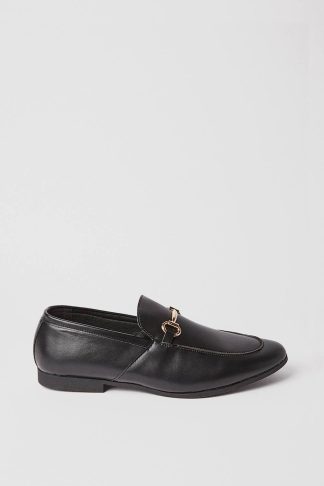 Mens Black Smart Formal Detail Loafer