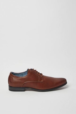 Mens Dark Brown Smart Derby Shoes